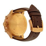 Buy Shop Tissot Quickster Chronograph White Dial Brown Leather Strap Watch For Men - T095.417.36.037.02 USA Online