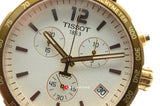 Buy Shop Tissot Quickster Chronograph White Dial Brown Leather Strap Watch For Men - T095.417.36.037.02 USA Online