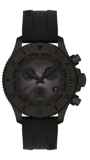 Buy Shop Tissot Seastar 1000 Chronograph Black Dial Black Rubber Strap Watch for Men - T120.217.37.061.00 USA Online