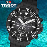 Buy Shop Tissot Seastar 1000 Chronograph Black Dial Black Rubber Strap Watch For Men - T120.417.37.051.02 USA Online