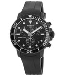 Buy Shop Tissot Seastar 1000 Chronograph Black Dial Black Rubber Strap Watch For Men - T120.417.37.051.02 USA Online