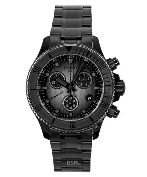 Buy Shop Tissot Seastar 1000 Chronograph Black Dial Black Steel Strap Watch for Men - T120.217.33.061.00 USA Online
