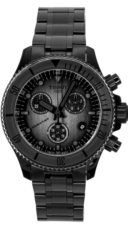 Buy Shop Tissot Seastar 1000 Chronograph Black Dial Black Steel Strap Watch for Men - T120.217.33.061.00 USA Online