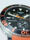 Buy Shop Tissot Seastar 1000 Chronograph Black Dial Orange Rubber Strap Watch For Men - T120.417.17.051.01 USA Online