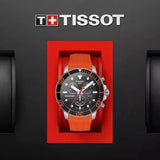 Buy Shop Tissot Seastar 1000 Chronograph Black Dial Orange Rubber Strap Watch For Men - T120.417.17.051.01 USA Online