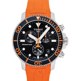 Buy Shop Tissot Seastar 1000 Chronograph Black Dial Orange Rubber Strap Watch For Men - T120.417.17.051.01 USA Online