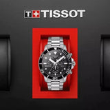 Buy Shop Tissot Seastar 1000 Chronograph Black Dial Silver Steel Strap Watch For Men - T120.417.11.051.00 USA Online