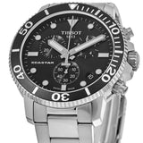 Buy Shop Tissot Seastar 1000 Chronograph Black Dial Silver Steel Strap Watch For Men - T120.417.11.051.00 USA Online