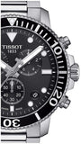 Buy Shop Tissot Seastar 1000 Chronograph Black Dial Silver Steel Strap Watch For Men - T120.417.11.051.00 USA Online
