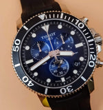 Buy Shop Tissot Seastar 1000 Chronograph Blue Dial Black Rubber Strap Watch For Men - T120.417.17.041.00 USA Online