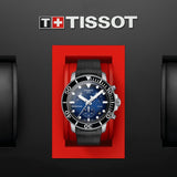 Buy Shop Tissot Seastar 1000 Chronograph Blue Dial Black Rubber Strap Watch For Men - T120.417.17.041.00 USA Online