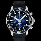 Buy Shop Tissot Seastar 1000 Chronograph Blue Dial Black Rubber Strap Watch For Men - T120.417.17.041.00 USA Online