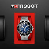 Buy Shop Tissot Seastar 1000 Chronograph Blue Dial Silver Mesh Bracelet Watch For Men - T120.417.11.041.02 USA Online
