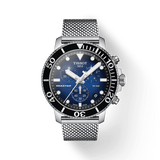 Buy Shop Tissot Seastar 1000 Chronograph Blue Dial Silver Mesh Bracelet Watch For Men - T120.417.11.041.02 USA Online