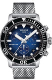 Buy Shop Tissot Seastar 1000 Chronograph Blue Dial Silver Mesh Bracelet Watch For Men - T120.417.11.041.02 USA Online