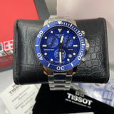 Buy Shop Tissot Seastar 1000 Chronograph Blue Dial Silver Steel Strap Watch For Men - T120.417.11.041.00 USA Online