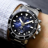 Buy Shop Tissot Seastar 1000 Chronograph Driver Blue Dial Silver Steel Strap Watch For Men - T120.417.11.041.01 USA Online