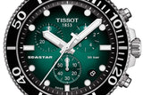 Buy Shop Tissot Seastar 1000 Chronograph Green Dial Silver Mesh Bracelet Watch For Men - T120.417.11.091.00 USA Online