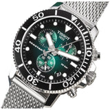 Buy Shop Tissot Seastar 1000 Chronograph Green Dial Silver Mesh Bracelet Watch For Men - T120.417.11.091.00 USA Online