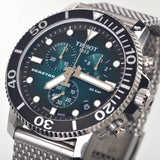 Buy Shop Tissot Seastar 1000 Chronograph Green Dial Silver Mesh Bracelet Watch For Men - T120.417.11.091.00 USA Online