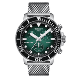Buy Shop Tissot Seastar 1000 Chronograph Green Dial Silver Mesh Bracelet Watch For Men - T120.417.11.091.00 USA Online