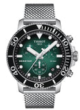 Buy Shop Tissot Seastar 1000 Chronograph Green Dial Silver Mesh Bracelet Watch For Men - T120.417.11.091.00 USA Online