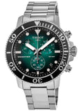 Buy Shop Tissot Seastar 1000 Chronograph Green Dial Silver Steel Strap Watch For Men - T120.417.11.091.01 USA Online