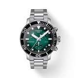 Buy Shop Tissot Seastar 1000 Chronograph Green Dial Silver Steel Strap Watch For Men - T120.417.11.091.01 USA Online