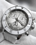 Buy Shop Tissot Seastar 1000 Chronograph Grey Dial White Rubber Strap Watch for Men - T120.217.17.011.00 USA Online
