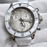 Buy Shop Tissot Seastar 1000 Chronograph Grey Dial White Rubber Strap Watch for Men - T120.217.17.011.00 USA Online