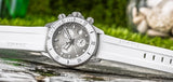 Buy Shop Tissot Seastar 1000 Chronograph Grey Dial White Rubber Strap Watch for Men - T120.217.17.011.00 USA Online