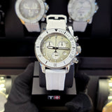 Buy Shop Tissot Seastar 1000 Chronograph Grey Dial White Rubber Strap Watch for Men - T120.217.17.011.00 USA Online