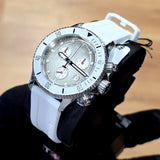 Buy Shop Tissot Seastar 1000 Chronograph Grey Dial White Rubber Strap Watch for Men - T120.217.17.011.00 USA Online