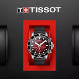 Buy Shop Tissot Seastar 1000 Chronograph Red Dial Black Rubber Strap Watch For Men - T120.417.17.421.00 USA Online