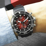Buy Shop Tissot Seastar 1000 Chronograph Red Dial Black Rubber Strap Watch For Men - T120.417.17.421.00 USA Online