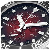 Buy Shop Tissot Seastar 1000 Chronograph Red Dial Black Rubber Strap Watch For Men - T120.417.17.421.00 USA Online