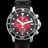 Buy Shop Tissot Seastar 1000 Chronograph Red Dial Black Rubber Strap Watch For Men - T120.417.17.421.00 USA Online