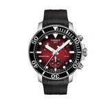 Buy Shop Tissot Seastar 1000 Chronograph Red Dial Black Rubber Strap Watch For Men - T120.417.17.421.00 USA Online