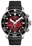 Buy Shop Tissot Seastar 1000 Chronograph Red Dial Black Rubber Strap Watch For Men - T120.417.17.421.00 USA Online