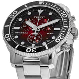 Buy Shop Tissot Seastar 1000 Chronograph Red Dial Silver Steel Strap Watch For Men - T120.417.11.421.00 USA Online