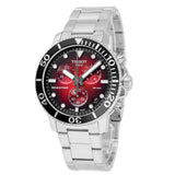 Buy Shop Tissot Seastar 1000 Chronograph Red Dial Silver Steel Strap Watch For Men - T120.417.11.421.00 USA Online
