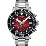 Buy Shop Tissot Seastar 1000 Chronograph Red Dial Silver Steel Strap Watch For Men - T120.417.11.421.00 USA Online