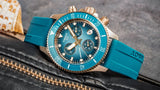 Buy Shop Tissot Seastar 1000 Chronograph Turqouise Dial Turqouise Rubber Strap Watch for Women - T120.217.37.041.00 USA Online
