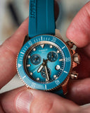 Buy Shop Tissot Seastar 1000 Chronograph Turqouise Dial Turqouise Rubber Strap Watch for Women - T120.217.37.041.00 USA Online