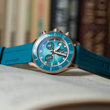 Buy Shop Tissot Seastar 1000 Chronograph Turqouise Dial Turqouise Rubber Strap Watch for Women - T120.217.37.041.00 USA Online