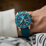 Buy Shop Tissot Seastar 1000 Chronograph Turqouise Dial Turqouise Rubber Strap Watch for Women - T120.217.37.041.00 USA Online