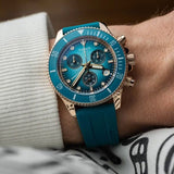 Buy Shop Tissot Seastar 1000 Chronograph Turqouise Dial Turqouise Rubber Strap Watch for Women - T120.217.37.041.00 USA Online
