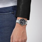 Buy Shop Tissot Seastar 1000 Lady Black Dial Silver Steel Strap Watch for Women - T120.210.11.051.00 USA Online