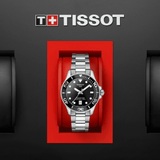 Buy Shop Tissot Seastar 1000 Lady Black Dial Silver Steel Strap Watch for Women - T120.210.11.051.00 USA Online