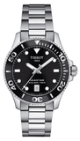 Buy Shop Tissot Seastar 1000 Lady Black Dial Silver Steel Strap Watch for Women - T120.210.11.051.00 USA Online